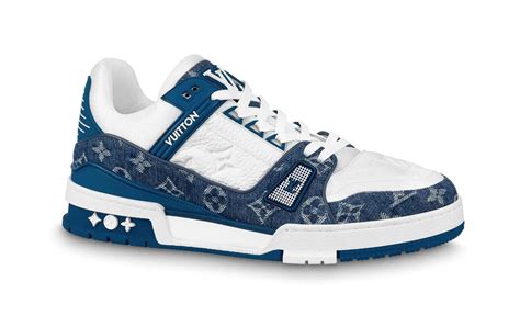 lv shoes blue and white.